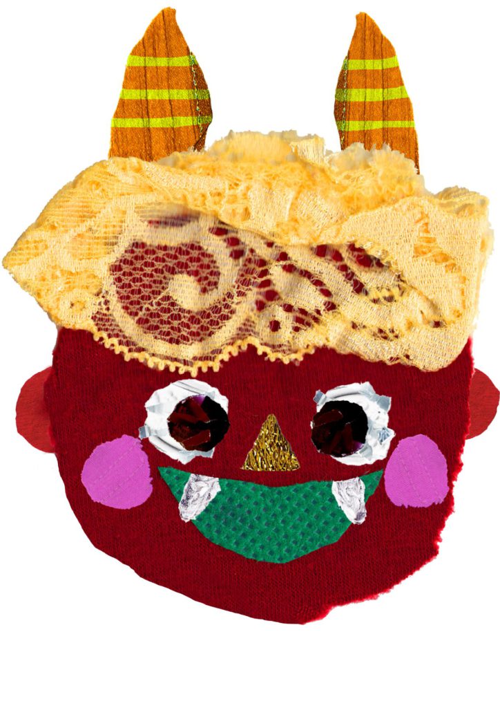 鬼のお面イラスト無料ダウンロード配布 かわいい 節分に印刷して使える画像 クリエイターコラボ企画 コラボ Collabo