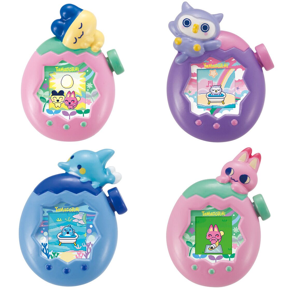 びっくらたまご　たまごっち ヘアゴム バスボム 4個セット びっくらたまご かわゆいヘアゴム たまごっちパラダイス　バスボム　4個セット